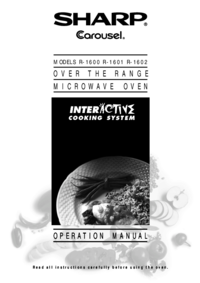 Para ver o documento Sharp R-1600 Manual do Utilizador