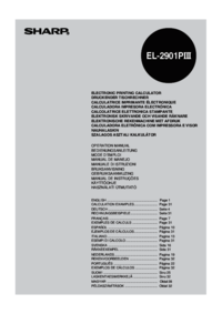 Para ver o documento Sharp EL-2901PIII Manual do Utilizador