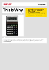 Para ver o documento Sharp EL-R277BBK Manual do Utilizador