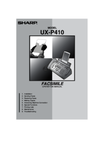 Para ver o documento Sharp UX-P410 Especificações