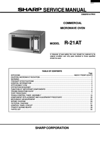 Para ver o documento Sharp R-21AT Manual de Serviço