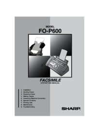 Para ver o documento Sharp FO-150 Especificações