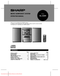 Para ver o documento Sharp XL-530H Especificações