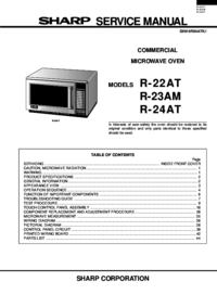 Para ver o documento Sharp R-23AM Manual de Serviço