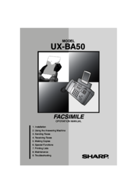Para ver o documento Sharp UX-BA50 Especificações