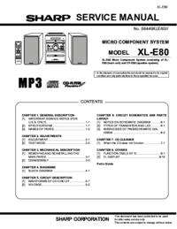 Para ver o documento Sharp XL-E80 Manual de Serviço