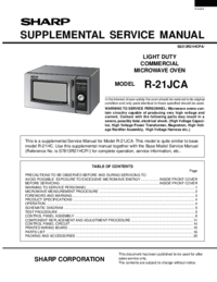 Para ver o documento Sharp R-21JCA-F Manual de Serviço