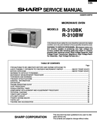Para ver o documento Sharp R-310BW Manual de Serviço
