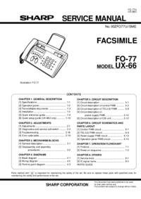 Para ver o documento Sharp FO-70 Manual de Serviço