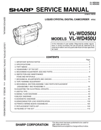 Para ver o documento Sharp VL-WD250S Manual de Serviço