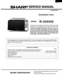 Para ver o documento Sharp R-305HD Manual do Utilizador