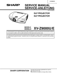 Para ver o documento Sharp XV-Z9000E Manual de Serviço