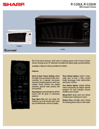 Para ver o documento Sharp R-520LW Manual do Utilizador