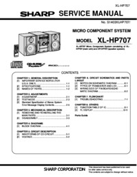 Para ver o documento Sharp XL-HP707 Manual de Serviço