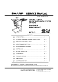 Para ver o documento Sharp AR-F14 Especificações