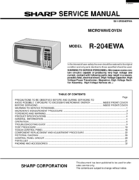 Para ver o documento Sharp R-204 Manual de Serviço