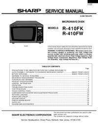 Para ver o documento Sharp R-410FK Manual de Serviço